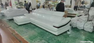 【大厂仿真皮沙发】实木框架，高回弹海绵45密度。全新包装，质量非常好，3.6米右贵妃 - 运城28生活网 yuncheng.28life.com